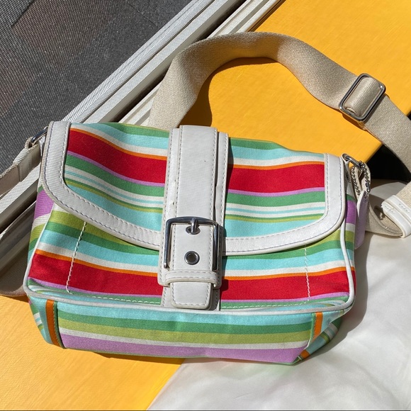 Coach Bags Genuine Coach Bag Rainbow Crossbody Purse Poshmark